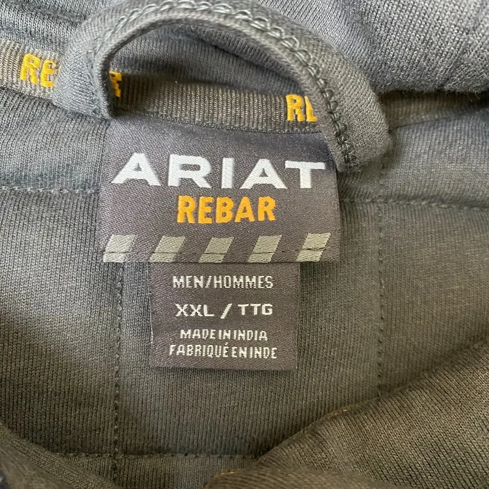 Ariat Rebar Regulatory Full Zip Hooded Insulated Jacket Men XXL Black NWT - Picture 7 of 16